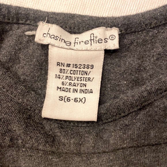 Chasing fireflies heathered grey dress 6-6X - Picture 3 of 3